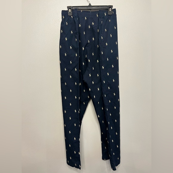 Polo by Ralph Lauren Men's Navy Pajama Lounge Pants Large Pony Logo Print Sz 3X - Picture 6 of 6